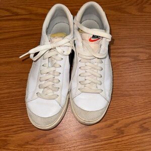 Nike White Casual Platform Sneakers